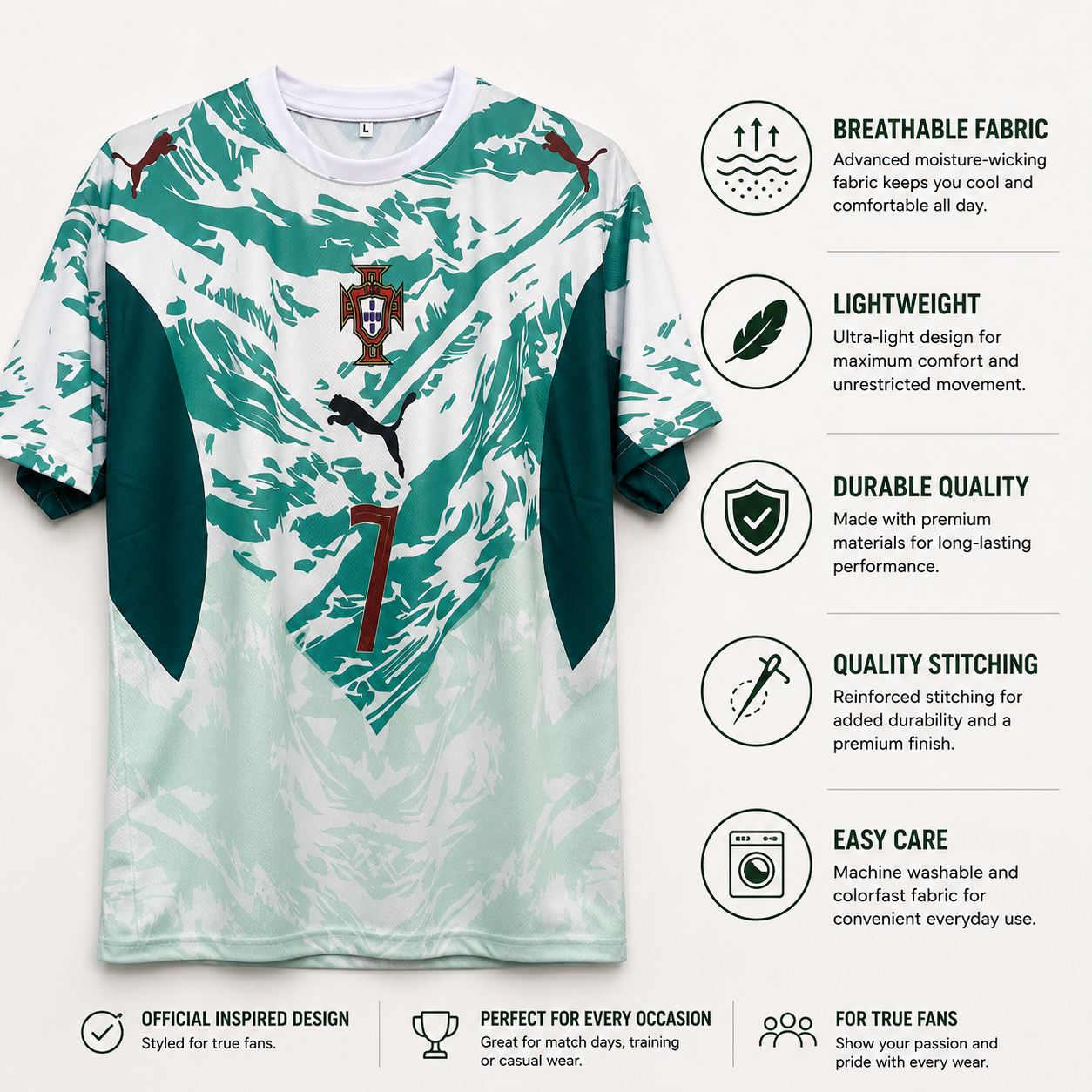Portugal Away Kit – Ronaldo #7 | 2026 Edition